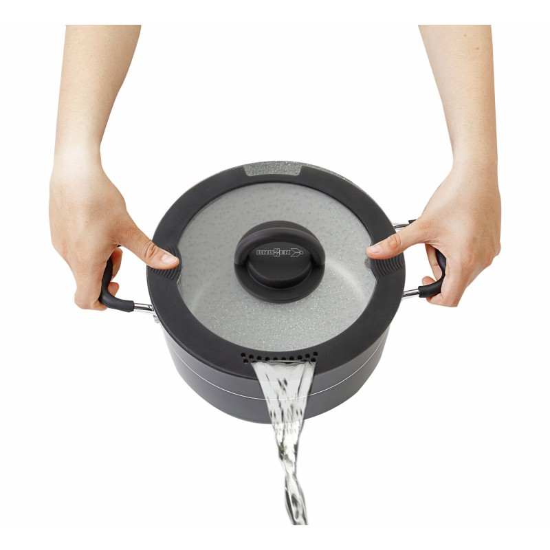 COUVERCLE PASSOIRE EN VERRE ET SILICONE COVERY BRUNNER