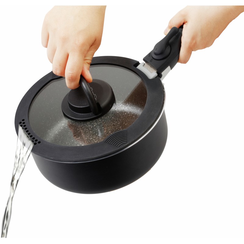 COUVERCLE PASSOIRE EN VERRE ET SILICONE COVERY BRUNNER