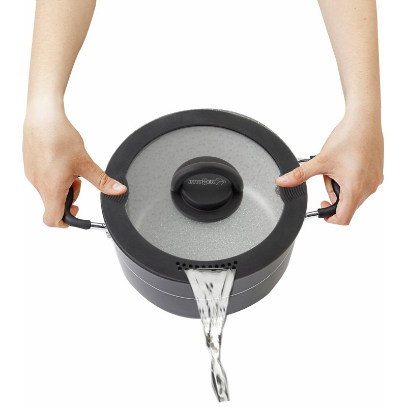 COUVERCLE PASSOIRE EN VERRE ET SILICONE COVERY BRUNNER