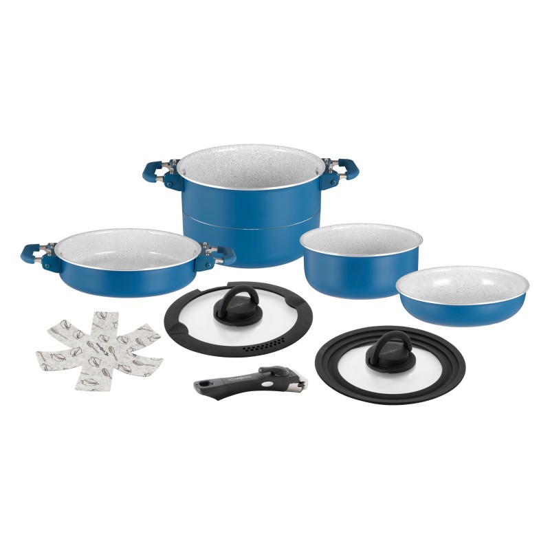 POPOTE CAREZZA MAGNET Ø 22 CM BLEU 7 PIECES BRUNNER