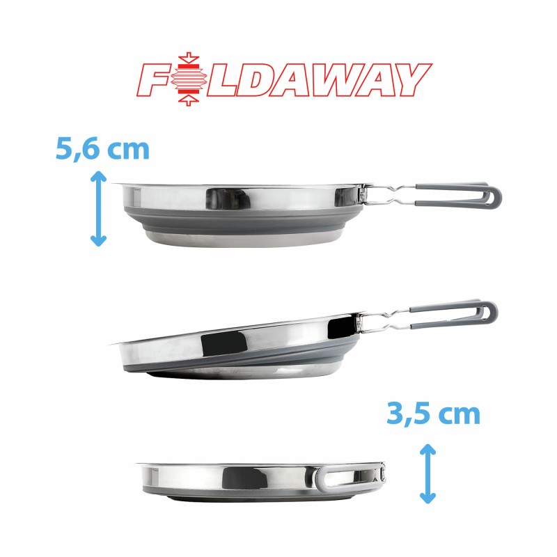 POELE PLIABLE VOLCANO FOLD-AWAY EN SILICONE ET INOX Ø 24 CM BRUNNER