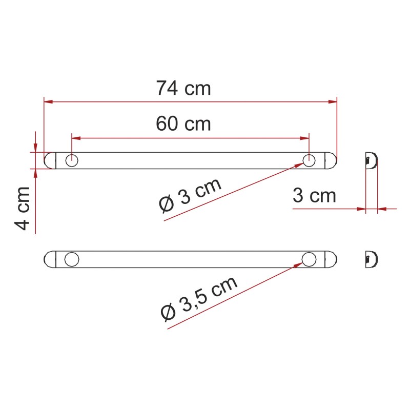 KIT SUPPORT BARRE FIAMMA