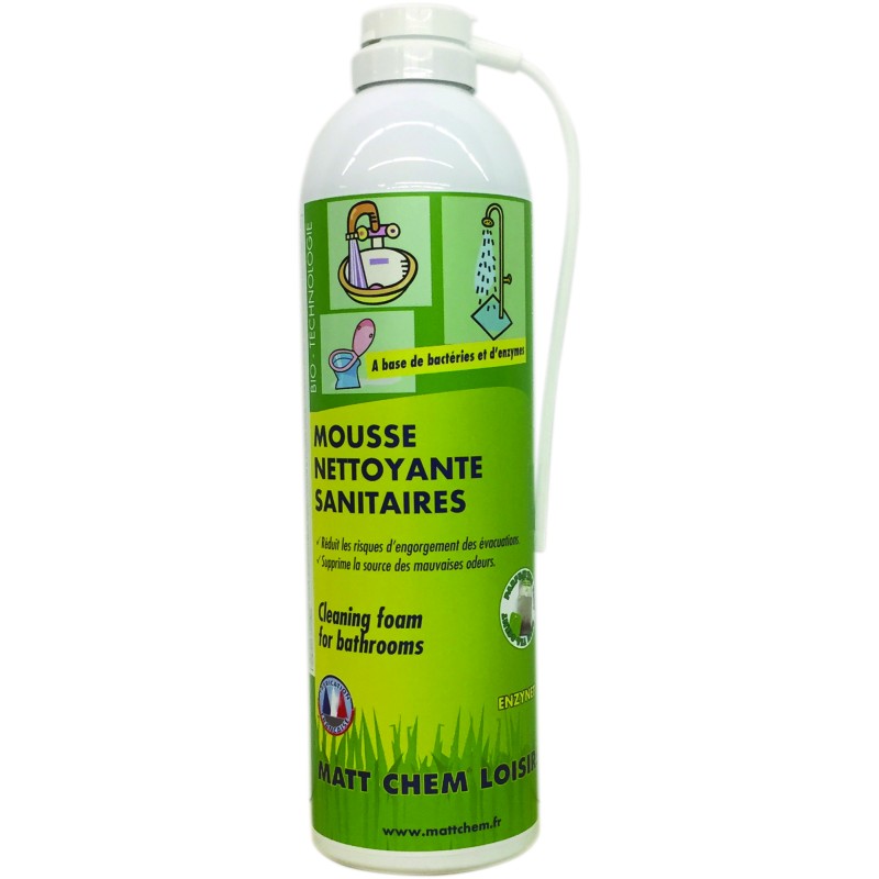 MOUSSE NETTOYANTE ENZYMATIQUE SANITAIRES SPRAY 500ML - MATT CHEM