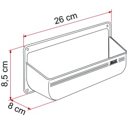 RANGEMENT FIAMMA RANGE TOUT POCKET M - BLANC