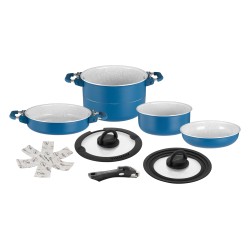 POPOTE CAREZZA MAGNET Ø 24 CM BLEU 7 PIECES BRUNNER