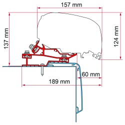 KIT ADAPTATEUR RAPIDO C55I C86I 500 CM - FIAMMA