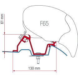 KIT F65 EAGLE 400 ADAPTER MERCEDES SPRINTER TOIT SURÉLEVÉ - FIAMMA