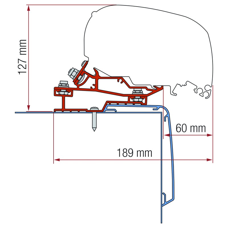 ADAPTATEUR RAPIDO C LINE 340 F65/F80 - FIAMMA