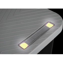 MARCHEPIED COFFRE ETANCHE AVEC ECLAIRAGE BOXSTEP GRIS BRUNNER