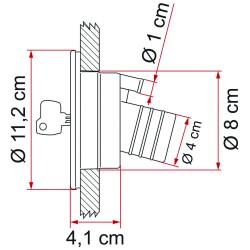 COUPELLE DE REMPLISSAGE RÉSERVOIR À EAU BLANCHE 40 MM - FIAMMA