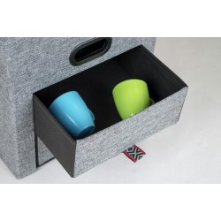 CUBE DE RANGEMENT A TIROIRS VINTAGE 40x40