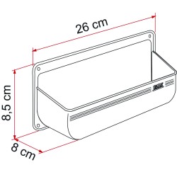 RANGEMENT FIAMMA RANGE TOUT POCKET M - BLANC