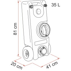 RÉSERVOIR EAUX USEES ROLL TANK 40W - FIAMMA