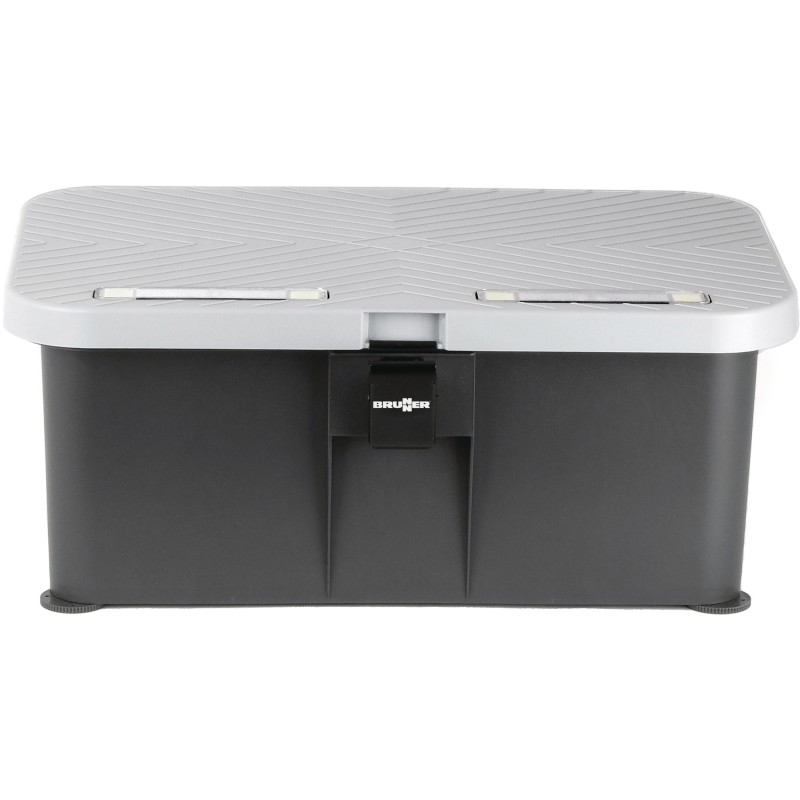 MARCHEPIED COFFRE ETANCHE AVEC ECLAIRAGE BOXSTEP GRIS BRUNNER