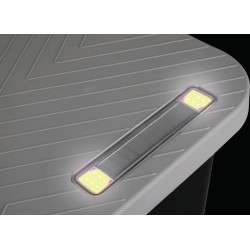 MARCHEPIED COFFRE ETANCHE AVEC ECLAIRAGE BOXSTEP GRIS BRUNNER