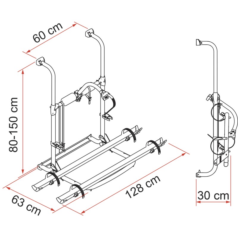 PORTE VELO UL EMBOUTS NOIRS