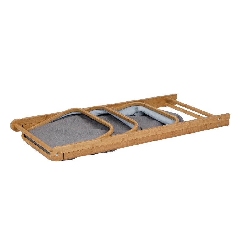 ETAGERE PLIABLE AVEC PANIERS VINTAGE BAMBOU