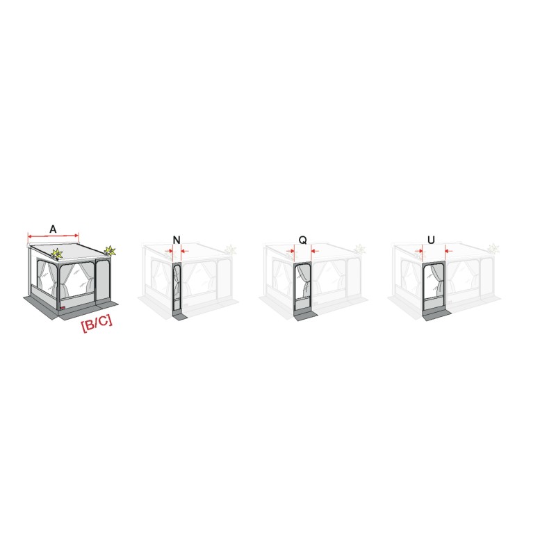 PRIVACY ROOM F45/F70 ET ZIP FACADE 50 CM - FIAMMA