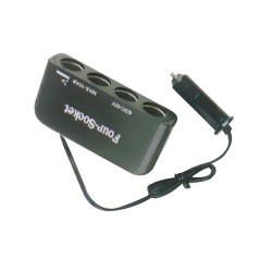 MULTIPRISE 12V 4X20 + ALLUME CIGARE CONTROLE BATTERIE