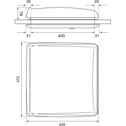 LANTERNEAU OMNISTOR OMNIVENT BLANC 400 X 400