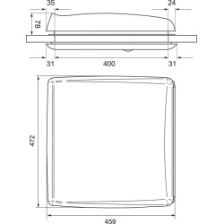 LANTERNEAU OMNISTOR OMNIVENT BLANC 400 X 400