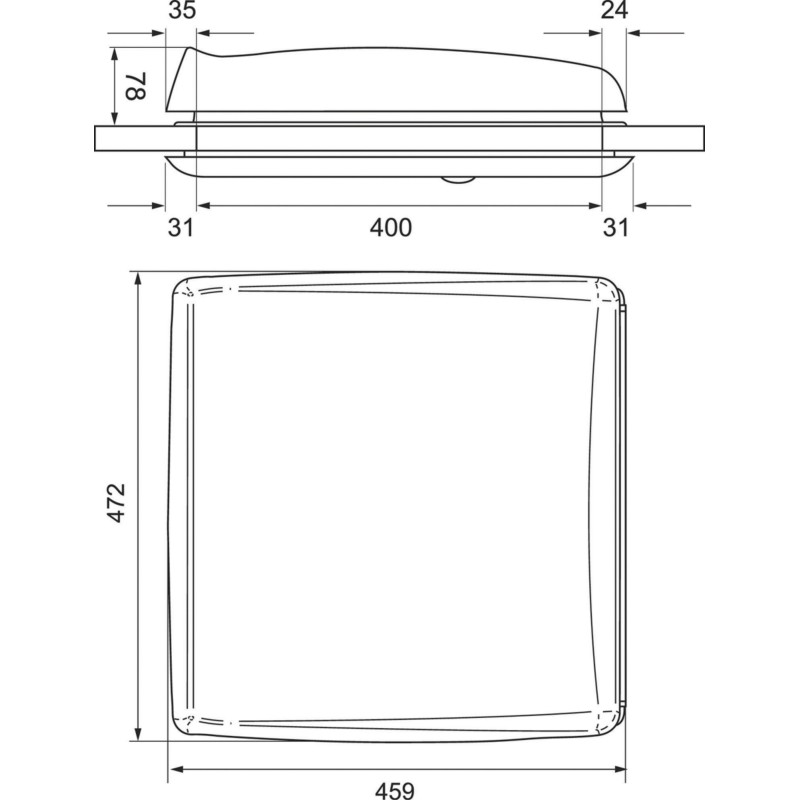 LANTERNEAU OMNISTOR OMNIVENT BLANC 400 X 400
