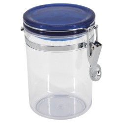 POT HERMETIQUE ROND COUVERCLE BLEU 1L