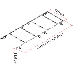 ROOF RAIL DUCATO H3 FIAMMA