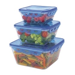SET DE 3 BOÎTES DE CONSERVATION HERMETIQUES
