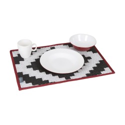 SET DE TABLE 30x40 REVERSIBLE NOIR ET BLANC VINTAGE