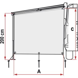 PAROI LATÉRALE SUN VIEW SIDE F45/F70/F65/F80 - FIAMMA