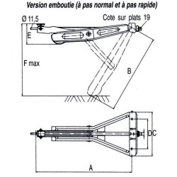 VERIN ALKO EMBOUTIS 605 X 280 X 470