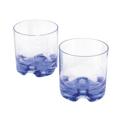 VERRE À EAU BLEU PAR 2