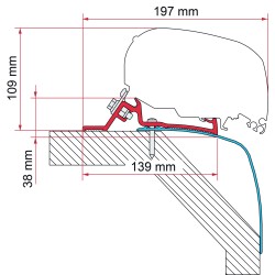 ADAPTATEUR LAIKA REXOSLINE/KREOS  09 500 F80L - FIAMMA
