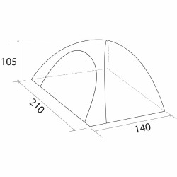 TENTE IGLOO STRATO 2 AUTOMATIQUE VERT ET GRIS 2 PERSONNES BRUNNER