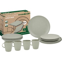 PACK VAISSELLE ECOLOGIQUE LUNCH BOX TIERRA FOREST 16 PIECES BRUNNER
