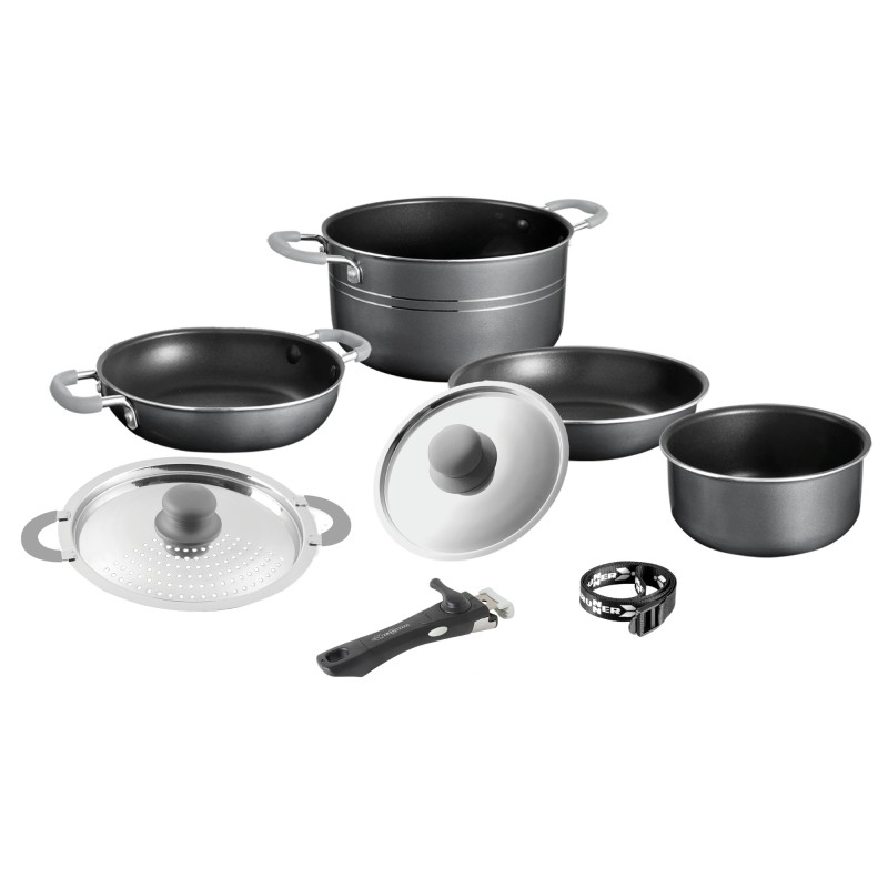 POPOTE FLAVOR Ø 20 CM NOIR 7 PIECES BRUNNER