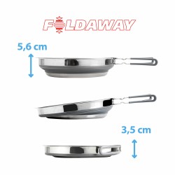 POELE PLIABLE VOLCANO FOLD-AWAY EN SILICONE ET INOX Ø 24 CM BRUNNER