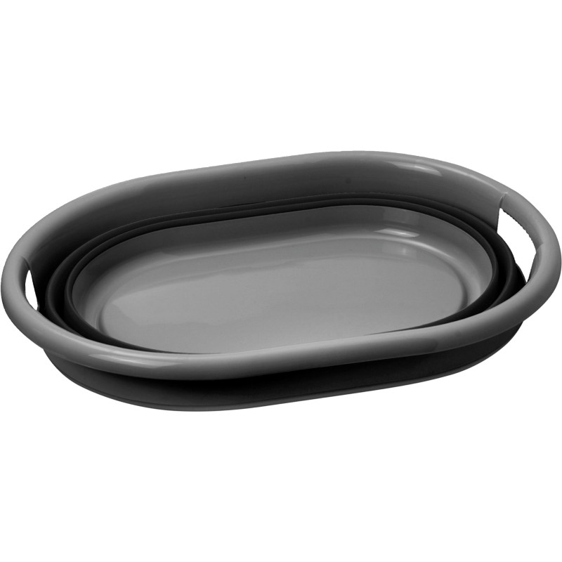 BASSINE A LINGE PLIABLE LOTUS FOLD-AWAY GRIS NOIR 36 L BRUNNER