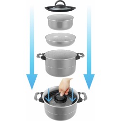 POPOTE FUSION MAGNET GRIS 7 PIECES BRUNNER
