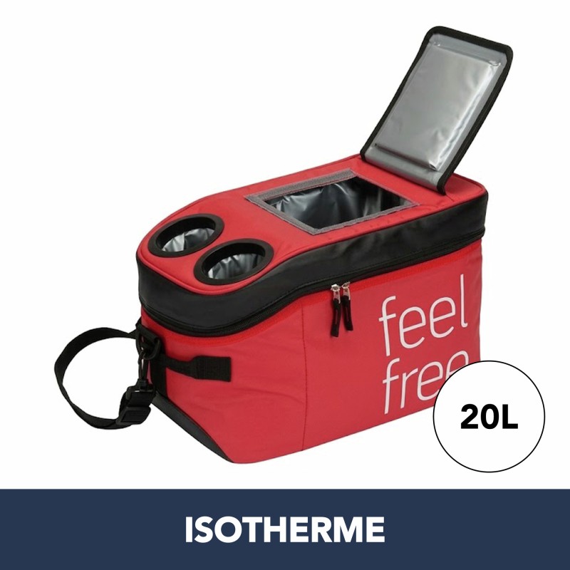 GLACIERE FEEL FREE 20 L ROUGE - ISABELLA