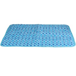 Tapis rafraichissant 70 x 55 cm pour animaux bleu