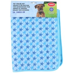 Tapis rafraichissant 70 x 55 cm pour animaux bleu