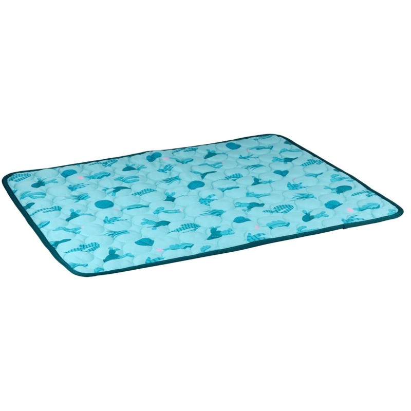 Tapis rafraichissant 62 x 50 cm pour animaux bleu