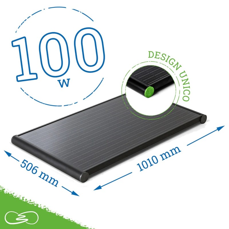 PANNEAU SOLAIRE MONOCRISTALLIN 100 W 1015X 540 X 55 MM BLACK BOOST