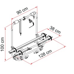 PORTE-VELOS CARAVAN XL A PRO 200 EMBOUTS NOIRS