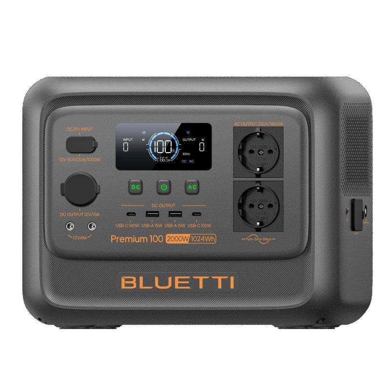 PREMIUM 100 V2 - 2 000 W / 1 024 Wh - STATION D'ENERGIE BLUETTI