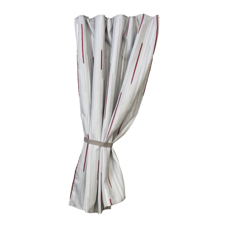 SET DE 6 RIDEAUX POUR AUVENT GRIS