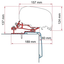 KIT ADAPTATEUR RAPIDO C55I C86I 500 CM - FIAMMA