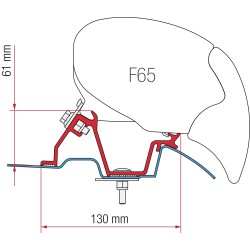 KIT F65 EAGLE 400 ADAPTER MERCEDES SPRINTER TOIT SURÉLEVÉ - FIAMMA